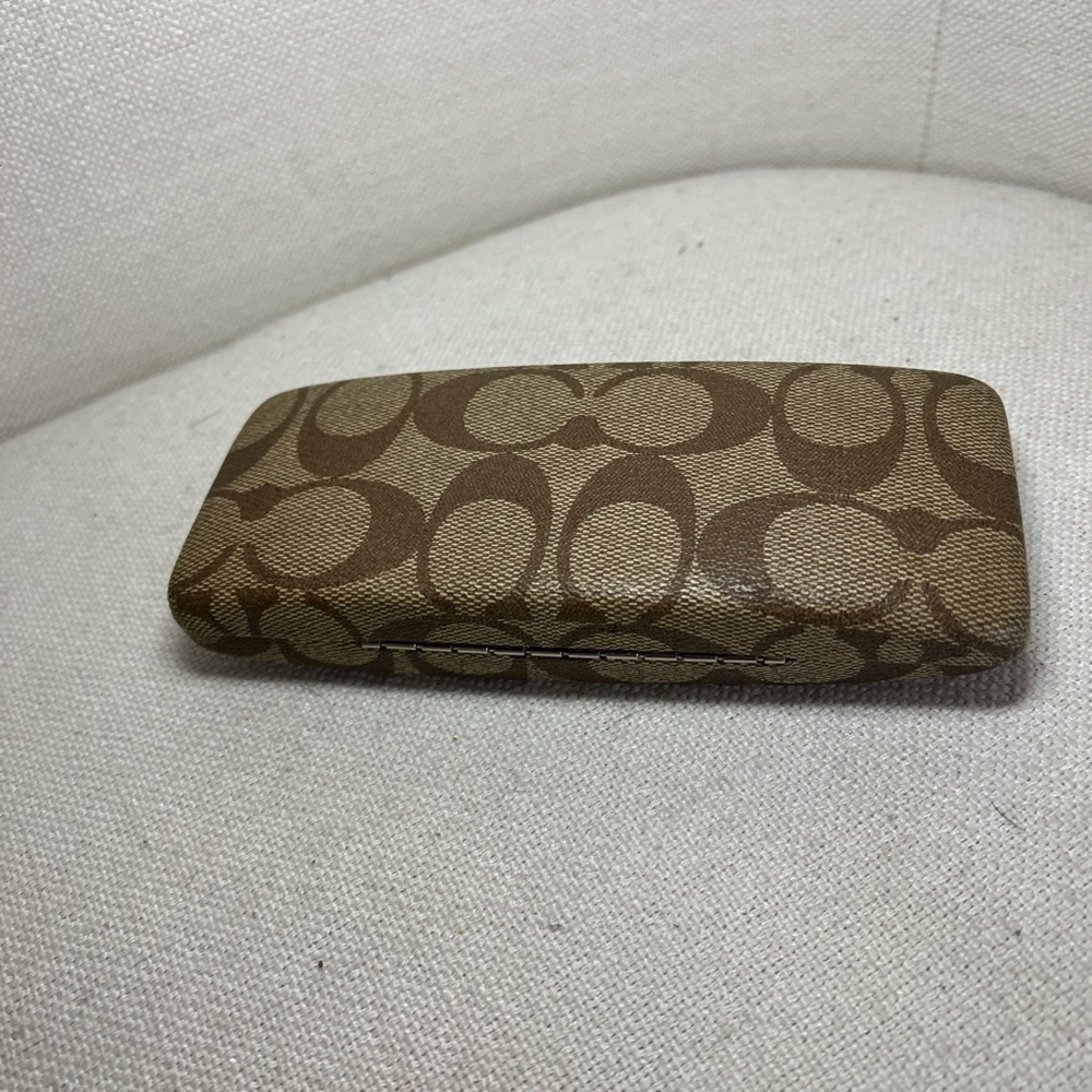 Coach Signature Jacquard Brown Sunglasses Case iconic Y2K vibe - Picture 2 of 4